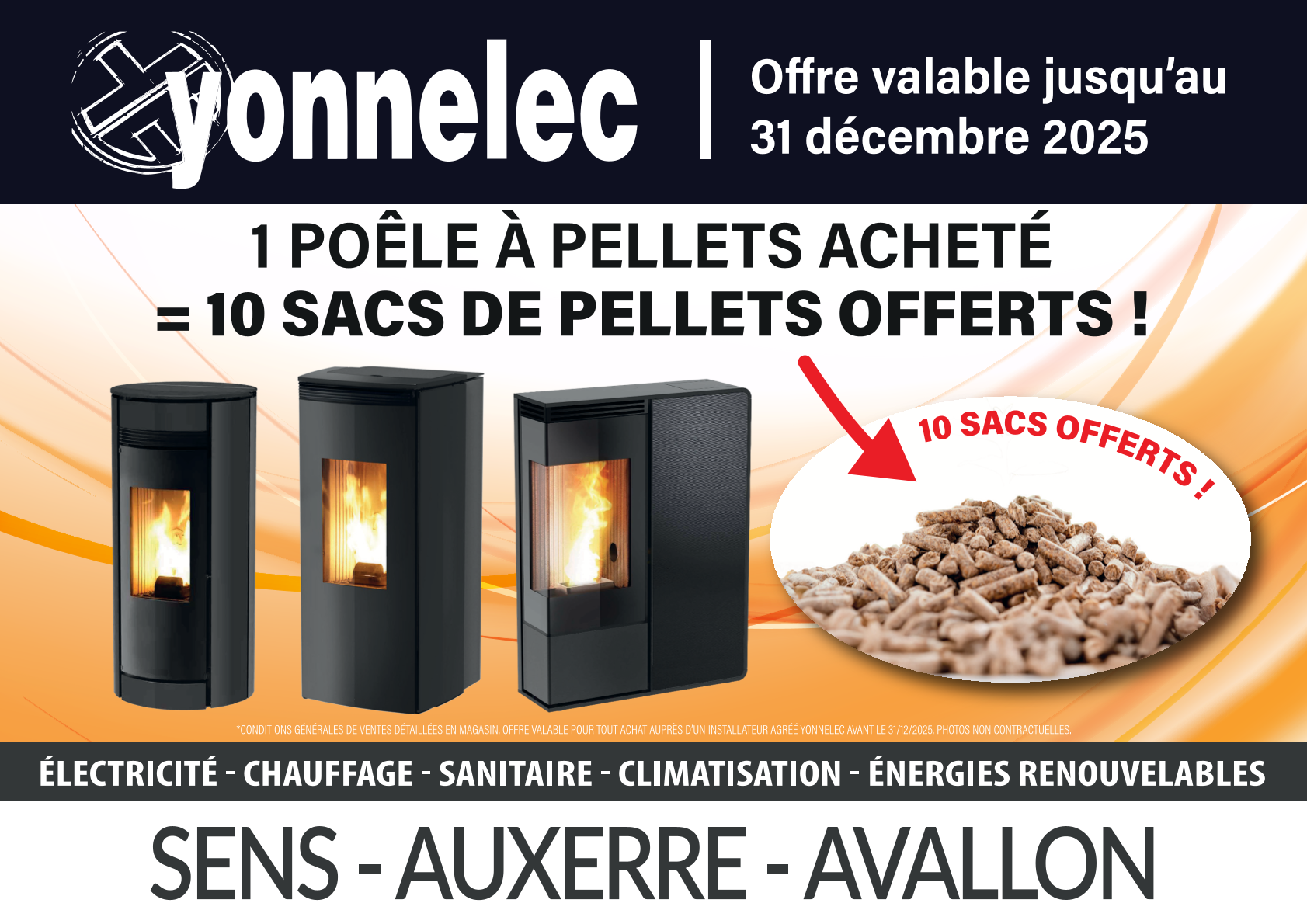Un poêle à pellets, et déjà votre stock de sacs assuré !