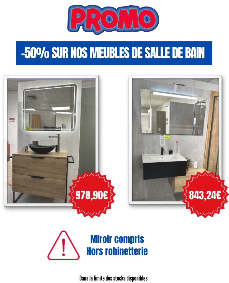 Offres spéciales sur nos ensembles de salle de bain !