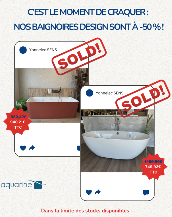 Soldes d'été : offrez-vous la baignoire de vos rêves !
