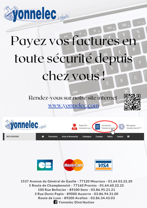 Payez vos factures en toute sécurité depuis chez vous !