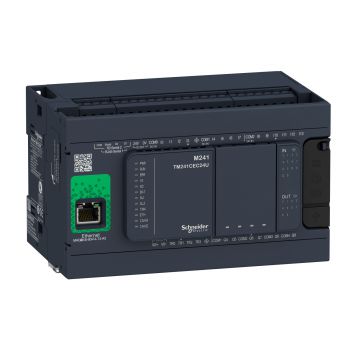 Modicon M241, contrôleur 24E/S PNP+relais, ports Ethernet+2 série, 100/240VCA SCHNEIDER ELECTRIC - Yonnelec Sens 89